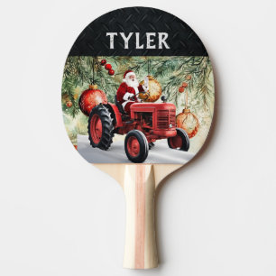 Weihnachten Weihnachtsmann Red Tractor Festive Jol Tischtennis Schläger