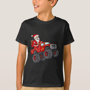 Weihnachten Weihnachtsmann reiten in Monster Lkw-J T-Shirt