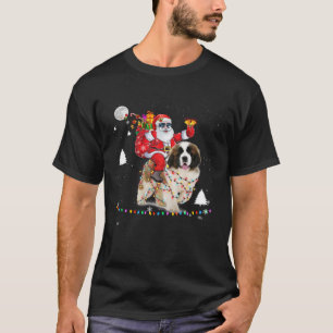 Weihnachten Weihnachtsmann Reiten St. Bernard Lich T-Shirt