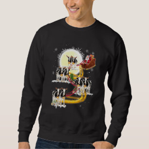 Weihnachten Weihnachtsmann Riding Milchkühe Weihna Sweatshirt