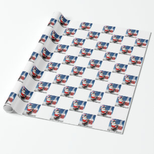 Weihnachten Weihnachtsmann Rooftop Kamin Feiertag Geschenkpapier