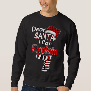Weihnachten Weihnachtsmann Rot Kariert, Lieber Wei Sweatshirt