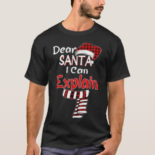 Weihnachten Weihnachtsmann Rot Kariert, Lieber Wei T-Shirt