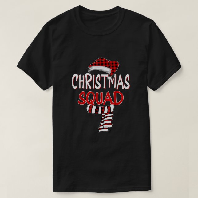 Weihnachten Weihnachtsmann Rotes kariertes Shirt C (Design vorne)