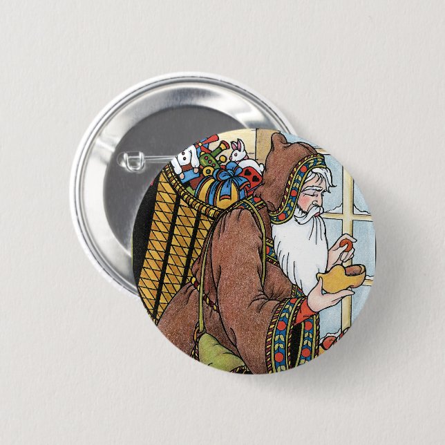 Weihnachten, Weihnachtsmann Spielzeug Schuhe Button (Vorne & Hinten)