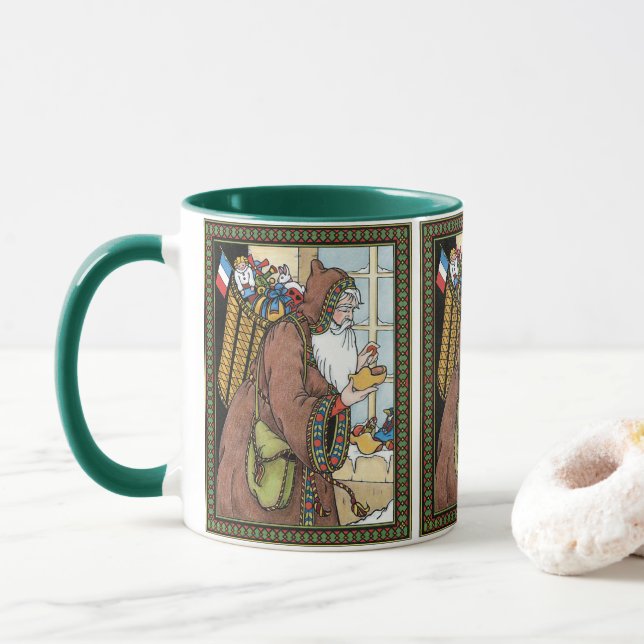 Weihnachten, Weihnachtsmann Spielzeug Schuhe Tasse (Mit Donut)