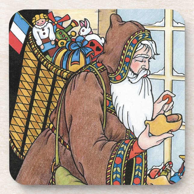 Weihnachten, Weihnachtsmann Spielzeug Schuhe Untersetzer (Vorderseite)