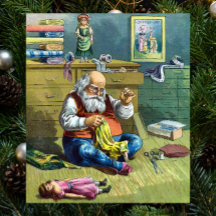 Weihnachten, Weihnachtsmann Spielzeugpuppen machen