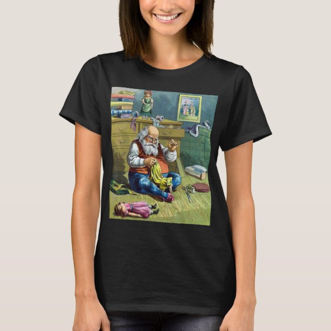 Weihnachten, Weihnachtsmann Spielzeugpuppen machen T-Shirt (Vorderseite)