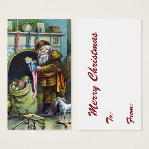 Weihnachten, Weihnachtsmann, Strümpfe mit Spielzeu