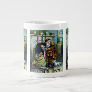 Weihnachten, Weihnachtsmann, Strümpfe mit Spielzeu Jumbo-Tasse