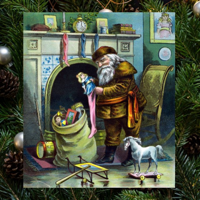 Weihnachten, Weihnachtsmann, Strümpfe mit Spielzeu Poster (Von Creator hochgeladen)