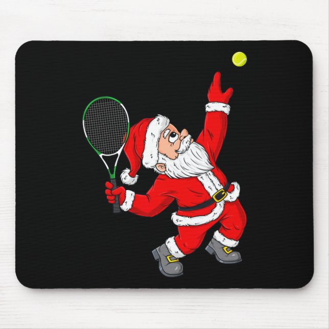 Weihnachten Weihnachtsmann Tennis Spaß Jungen Mädc Mousepad (Vorne)
