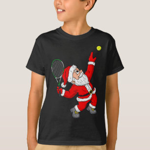 Weihnachten Weihnachtsmann Tennis Spaß Jungen Mädc T-Shirt