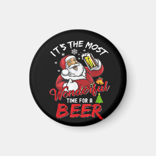 Weihnachten Weihnachtsmann trinken Bier Wonderfu Magnet