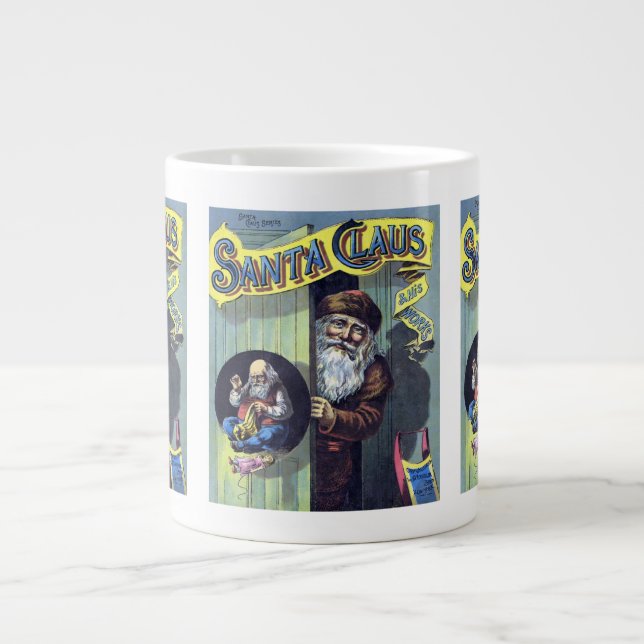 Weihnachten, Weihnachtsmann und sein Werk Jumbo-Tasse (Vorderseite)