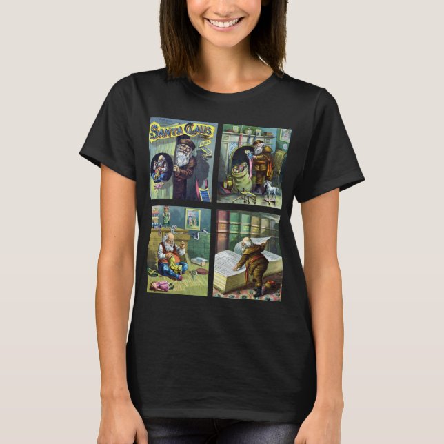 Weihnachten, Weihnachtsmann und seine Werke T-Shirt (Vorderseite)
