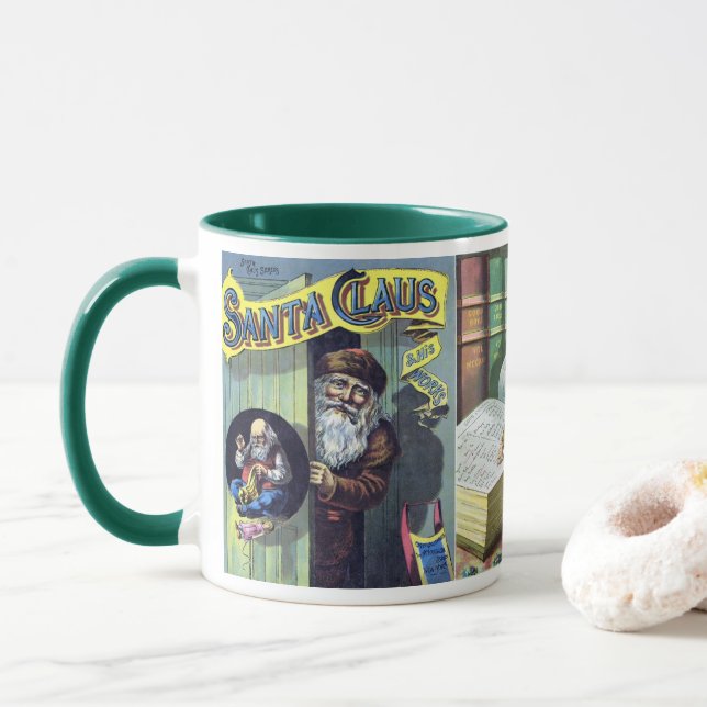 Weihnachten, Weihnachtsmann und seine Werke Tasse (Mit Donut)