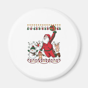 Weihnachten Weihnachtsmann Volleyball Schneemann R Magnet