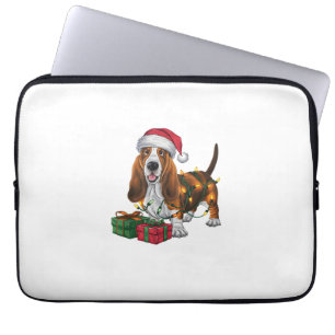 Weihnachten Weihnachtsmannmütze Basset Hund Weihna Laptopschutzhülle