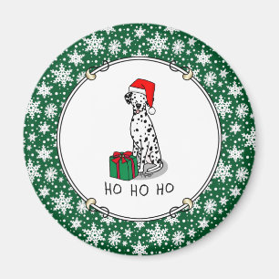 Weihnachten Weihnachtsmannmütze Dalmatiner Dog (sc Magnet