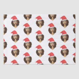 Weihnachten Weihnachtsmannmütze, Schwarze Frau, Na Seidenpapier