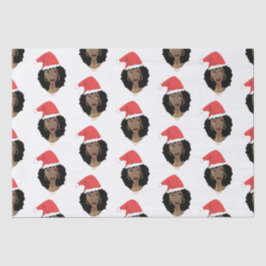 Weihnachten Weihnachtsmannmütze, Schwarze Frau, Na Seidenpapier