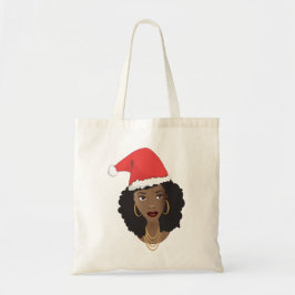 Weihnachten Weihnachtsmannmütze, Schwarze Frau, Na Tragetasche