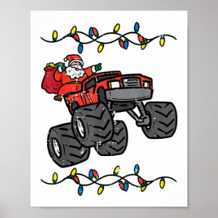 Weihnachten Weihnachtsmonster Lkw Jungen Kinder Kl Poster