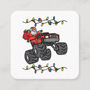 Weihnachten Weihnachtsmonster Lkw Jungen Kinder Kl Quadratische Visitenkarte