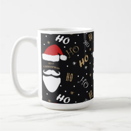 Weihnachten Weihnachtsmuster Schwarzer Hintergrund Kaffeetasse