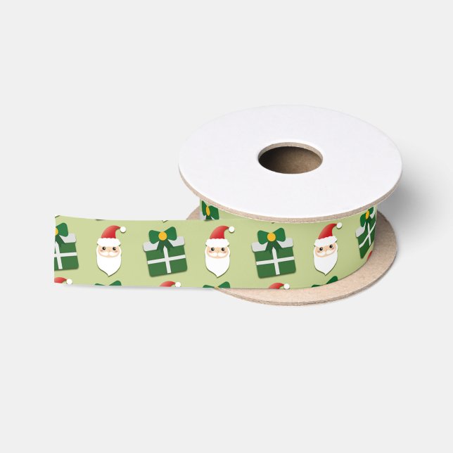 Weihnachten Weihnachtsrot und Grün Satinband (Spule)
