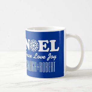 WEIHNACHTEN Weihnachtsschneeflocke verbindet BLAU Kaffeetasse