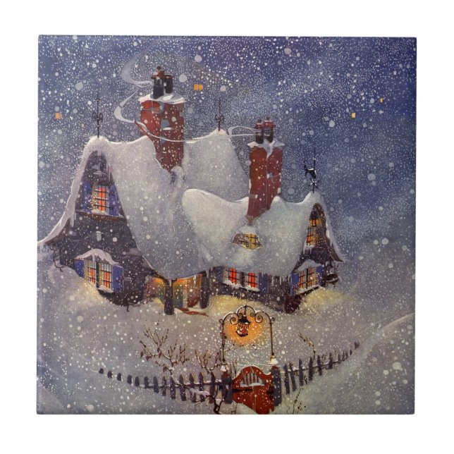 Weihnachten, Weihnachtswerkstatt Nordpol Fliese (Vorderseite)