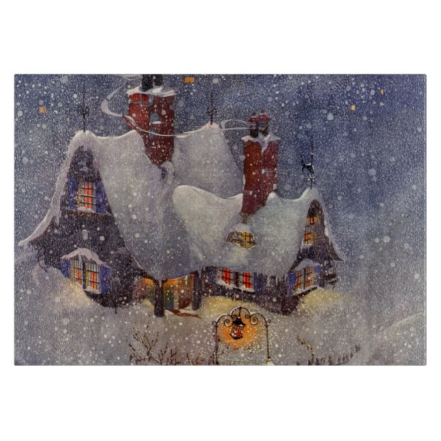 Weihnachten, Weihnachtswerkstatt Nordpol Schneidebrett (Vorderseite)