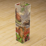Weihnachten Wein-Geschenkverpackung<br><div class="desc">Dieser Vintage Weihnachtsmann windet, während er in seinem Schlitten ist und von seinem Rentierteam durch die Winterlandschaft gezogen wird. Alle Bilder sind Vintag Viktorianisch - von antiken Büchern und Viktorianischen Grußkarten, perfekt für Weihnachtsgeschenke für Ihre Lieben.</div>