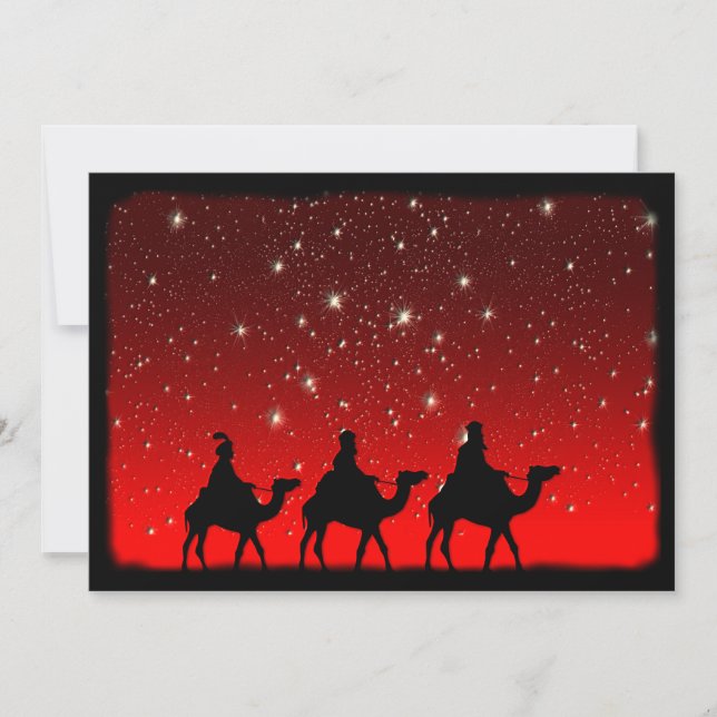 Weihnachten Weisen Red Sky Star Lite Nacht (Vorderseite)