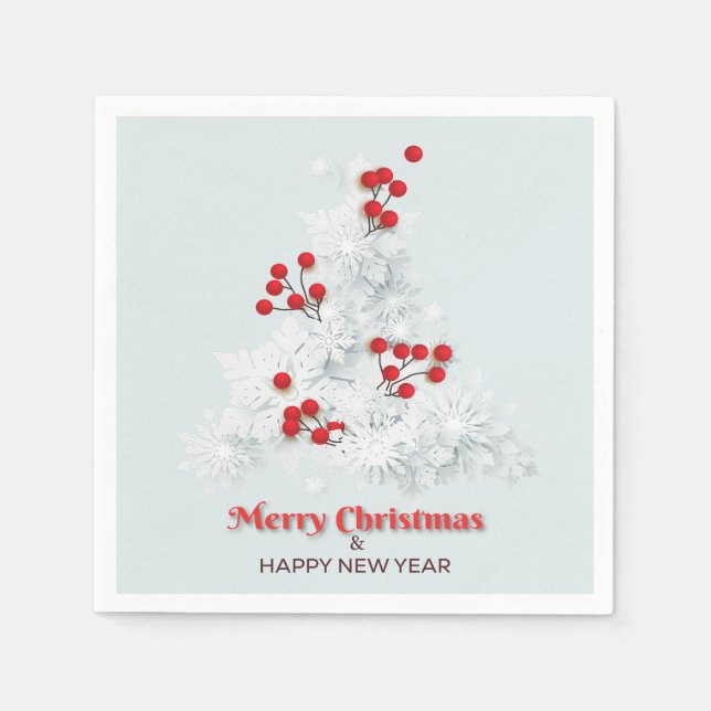 Weihnachten weiß serviette (Vorderseite)