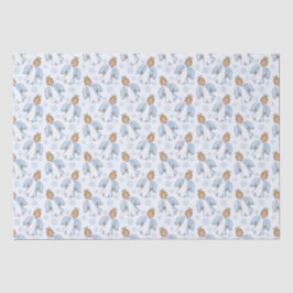 Weihnachten Weiß und Blauer Engel Seidenpapier