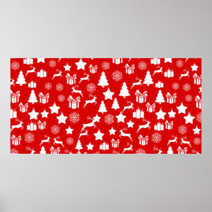 Weihnachten weiße Schneeflocke auf abstraktem rote Poster