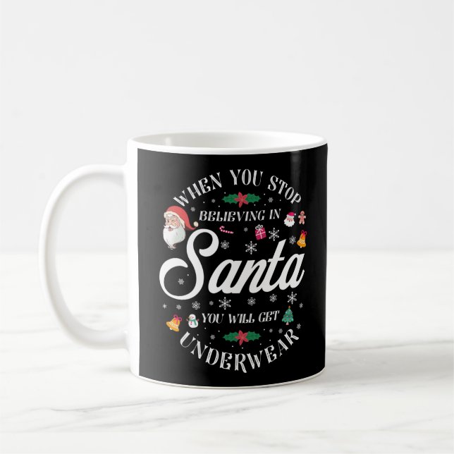 Weihnachten, wenn du aufhörst, an den Weihnachtsma Kaffeetasse (Links)