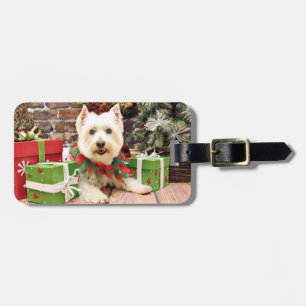 Weihnachten - Westhochland Terrier - Abby Gepäckanhänger