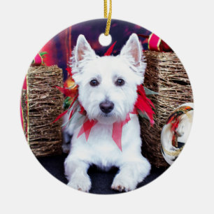 Weihnachten - Westie - Bella Keramikornament