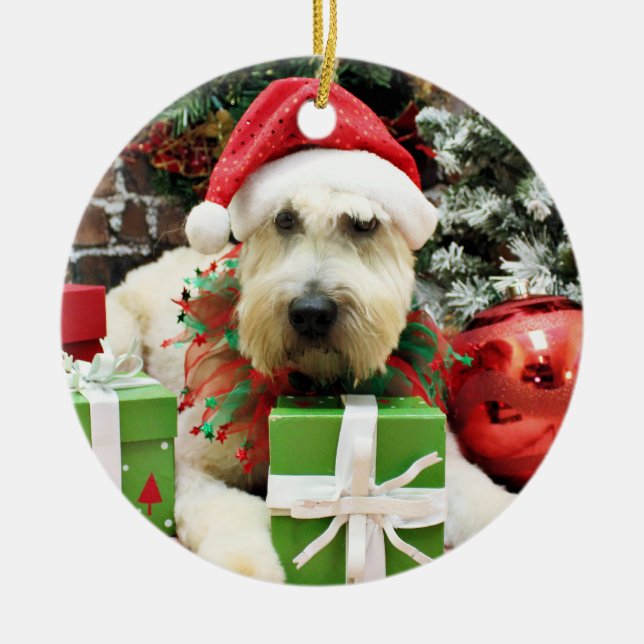Weihnachten - Wheaten Terrier - Bailey Keramik Ornament (Vorne)