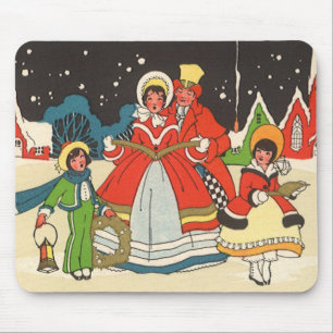 Weihnachten wie früher, eine Familie singt Weihnac Mousepad