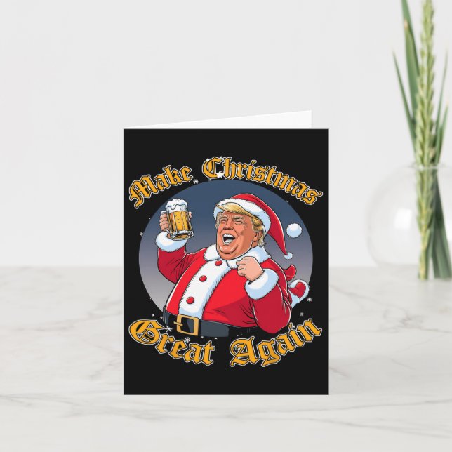Weihnachten wieder großartig 2024 Trump Funny Trum Karte (Vorderseite)