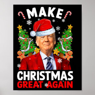 Weihnachten wieder großartig Donald Trump Sant Poster