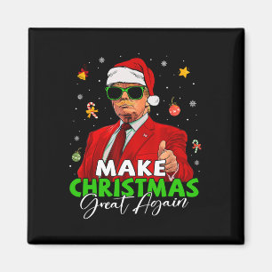 Weihnachten wieder großartig Funny Santa Trump Chr Magnet