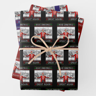 Weihnachten wieder großartig Funny Trump hässlich Geschenkpapier Set