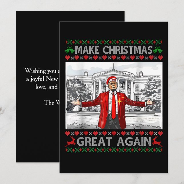 Weihnachten wieder großartig Funny Trump Ugly Blac (Vorne/Hinten)